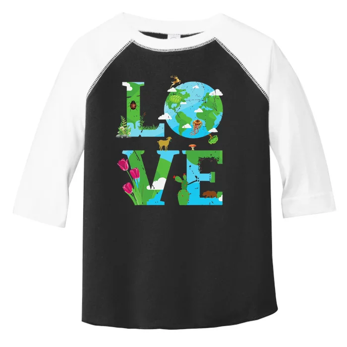 Love Earth World Planet Day Environmental Animal Toddler Fine Jersey T-Shirt