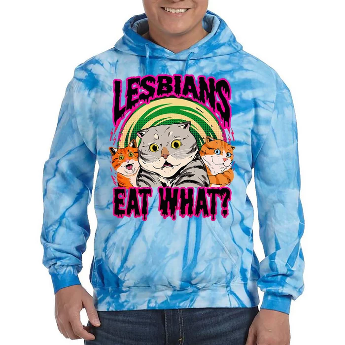 Lesbians Eat What Funny Cats Love Cute Women Boy Tie Dye Hoodie