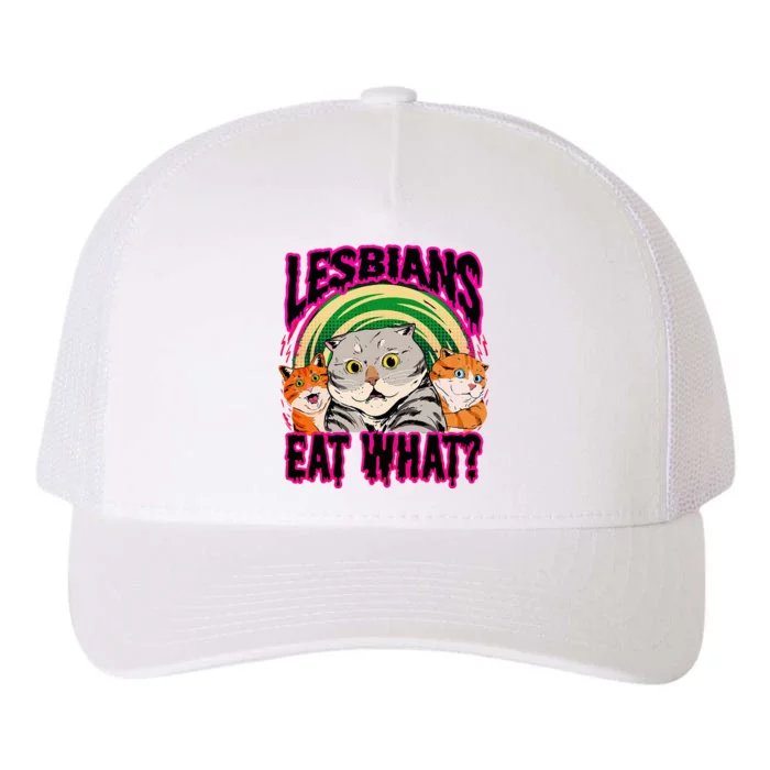 Lesbians Eat What Funny Cats Love Cute Women Boy Yupoong Adult 5-Panel Trucker Hat