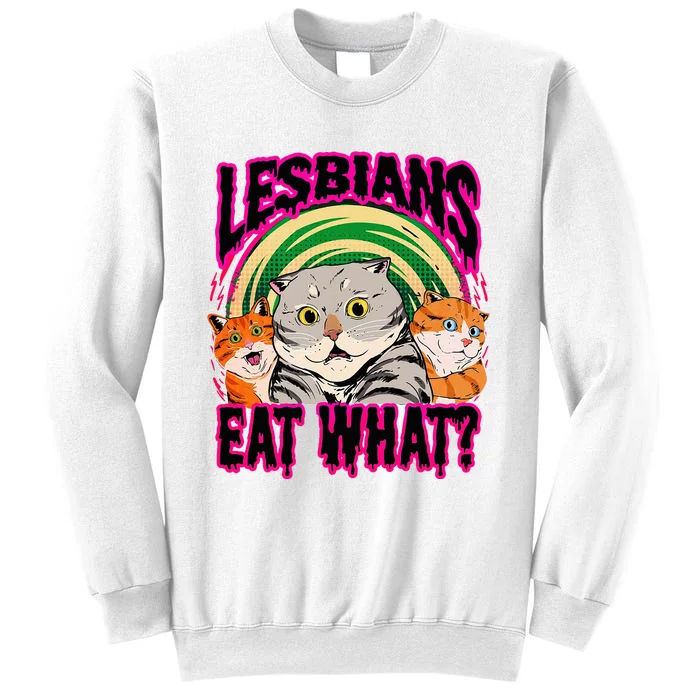 Lesbians Eat What Funny Cats Love Cute Women Boy Sweatshirt