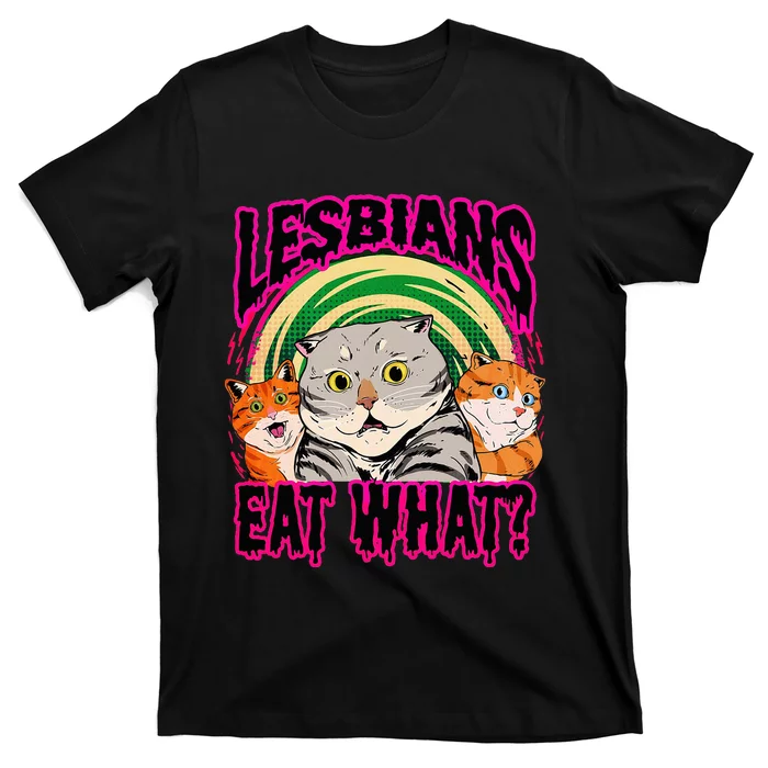 Lesbians Eat What Funny Cats Love Cute Women Boy T-Shirt