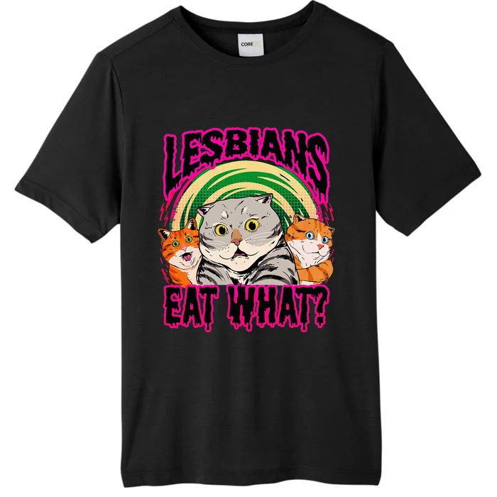 Lesbians Eat What Funny Cats Love Cute Women Boy ChromaSoft Performance T-Shirt