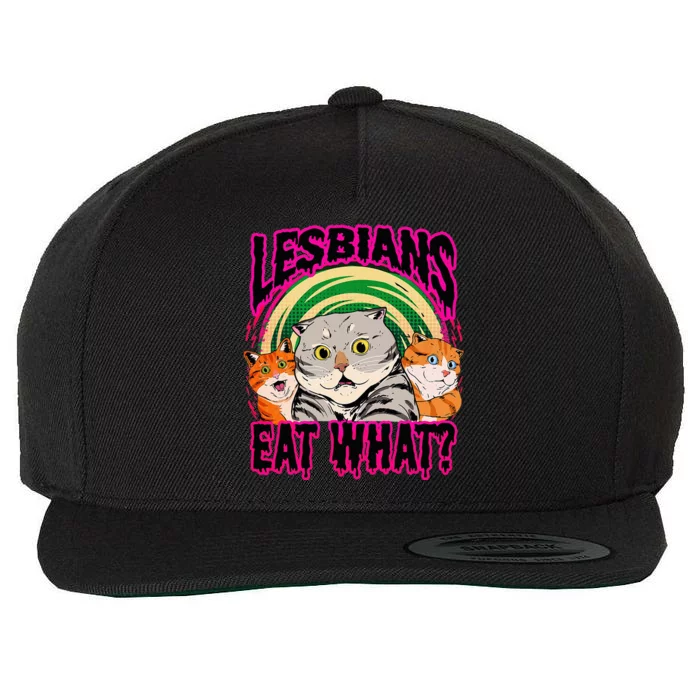 Lesbians Eat What Funny Cats Love Cute Women Boy Wool Snapback Cap