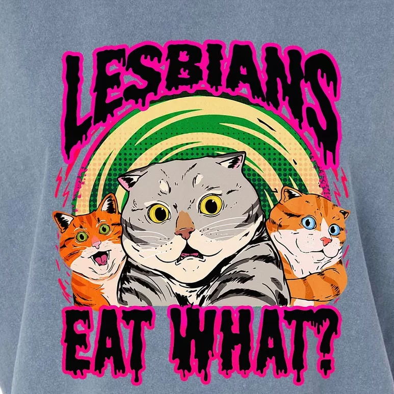 Lesbians Eat What Funny Cats Love Cute Women Boy Garment-Dyed Women's Muscle Tee