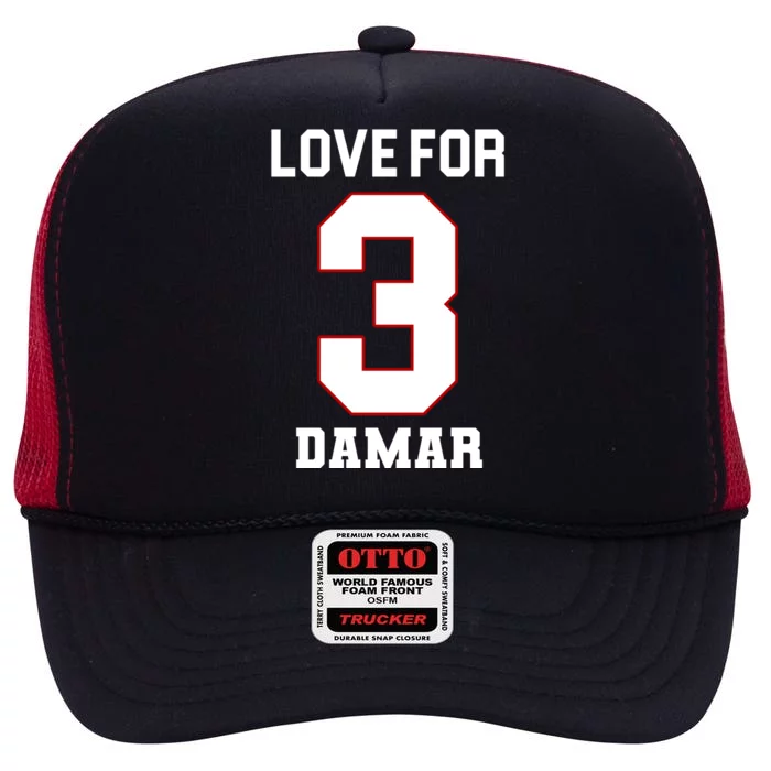 Love For 3 Damar High Crown Mesh Trucker Hat