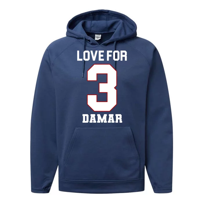 Love For 3 Damar Performance Fleece Hoodie