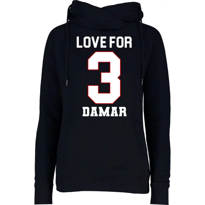 Love For 3 Damar Womens Funnel Neck Pullover Hood