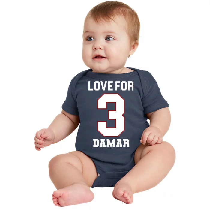 Love For 3 Damar Baby Bodysuit