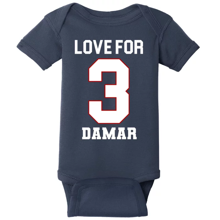 Love For 3 Damar Baby Bodysuit