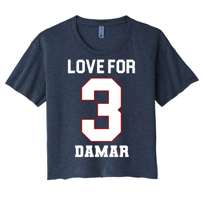 Love For 3 Damar Women's Crop Top Tee