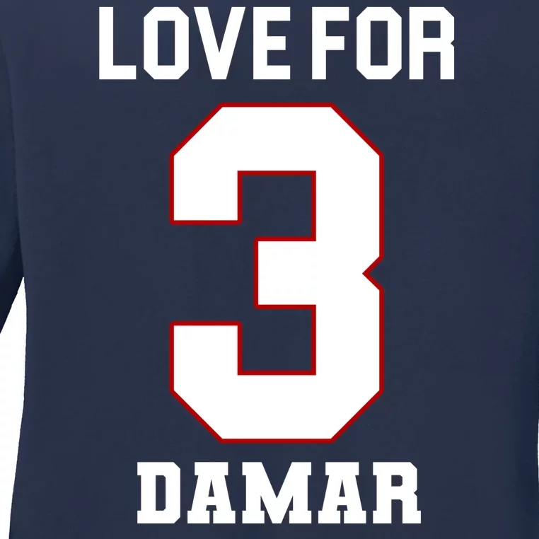 Love For 3 Damar Ladies Long Sleeve Shirt