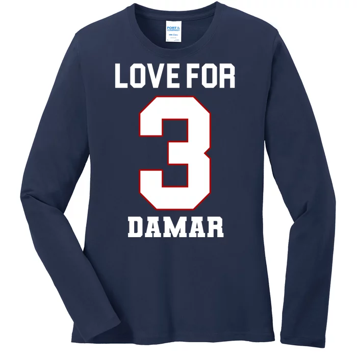 Love For 3 Damar Ladies Long Sleeve Shirt