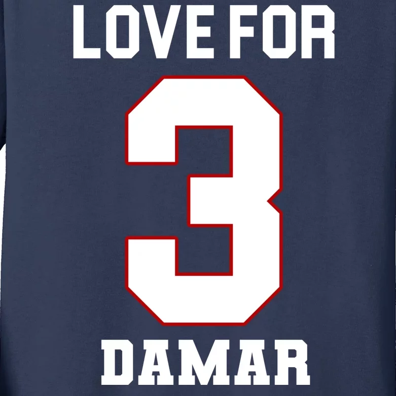 Love For 3 Damar Kids Long Sleeve Shirt