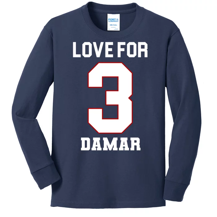 Love For 3 Damar Kids Long Sleeve Shirt