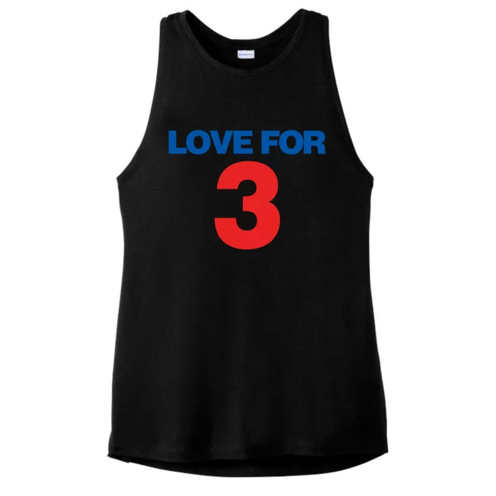 Love For 3 Pray For Damar Show Love Ladies Tri-Blend Wicking Tank