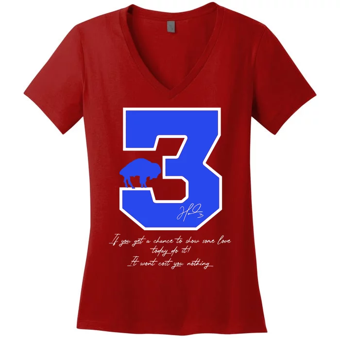 Love For 3 Pray For Damar Strong Women's V-Neck T-Shirt