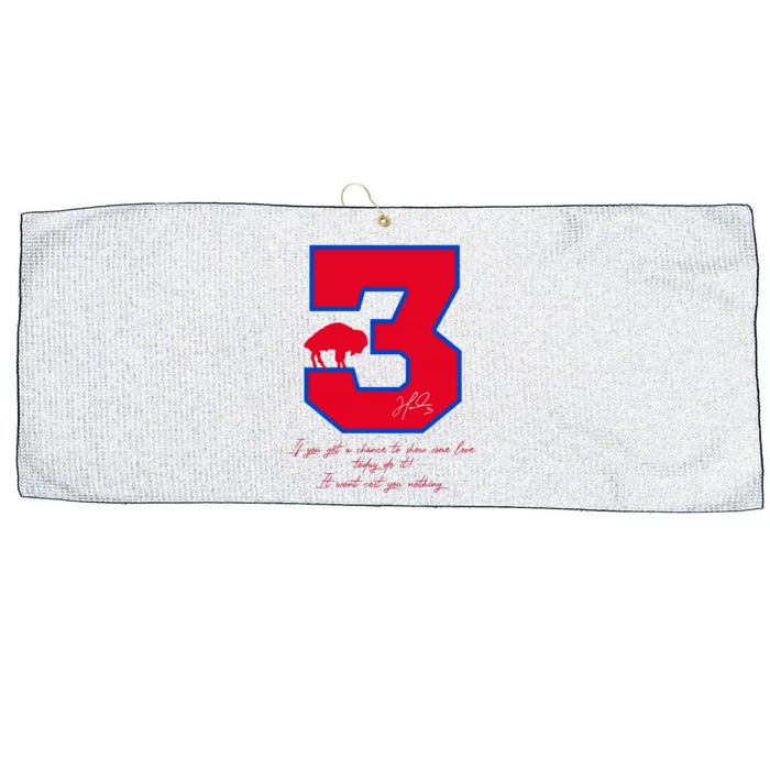 Love For 3 Pray For Damar Strong Large Microfiber Waffle Golf Towel