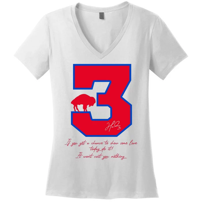 Love For 3 Pray For Damar Strong Women's V-Neck T-Shirt