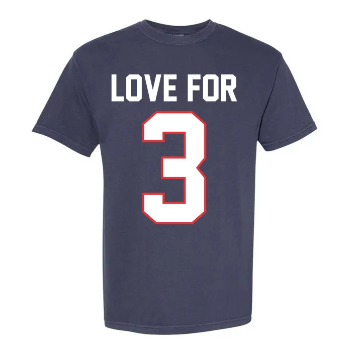 Love For 3 Buffalo Football Tribute Garment-Dyed Heavyweight T-Shirt