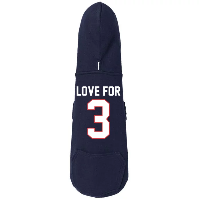 Love For 3 Buffalo Football Tribute Doggie 3-End Fleece Hoodie