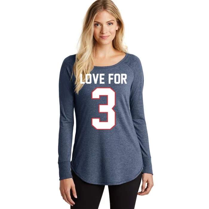 Love For 3 Buffalo Football Tribute Women's Perfect Tri Tunic Long Sleeve Shirt