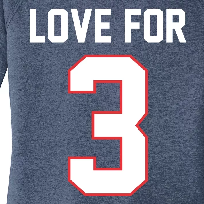 Love For 3 Buffalo Football Tribute Women's Perfect Tri Tunic Long Sleeve Shirt