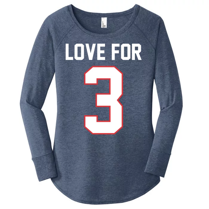 Love For 3 Buffalo Football Tribute Women's Perfect Tri Tunic Long Sleeve Shirt