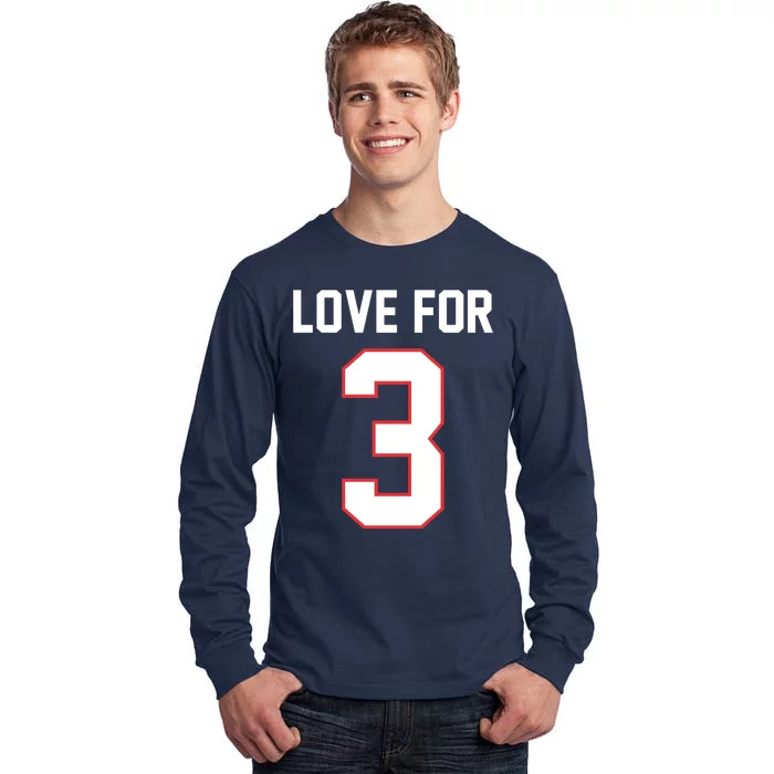 Love For 3 Buffalo Football Tribute Tall Long Sleeve T-Shirt