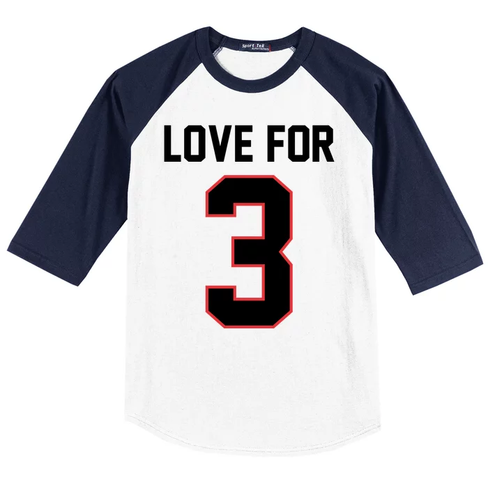 Love For 3 Buffalo Football Tribute Baseball Sleeve Shirt