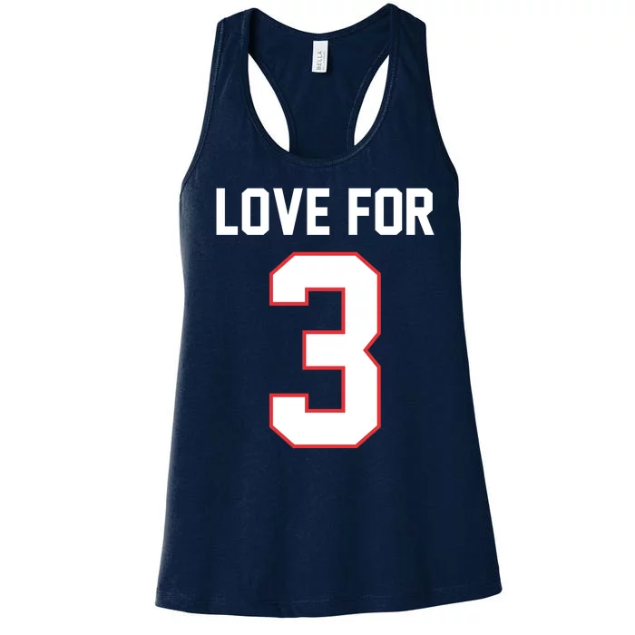 Love For 3 Buffalo Football Tribute Women's Racerback Tank