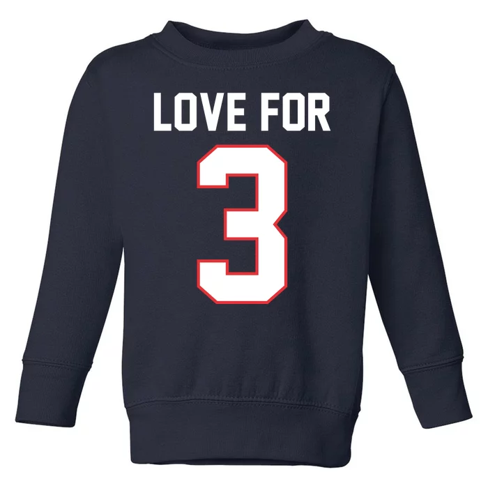 Love For 3 Buffalo Football Tribute Toddler Sweatshirt