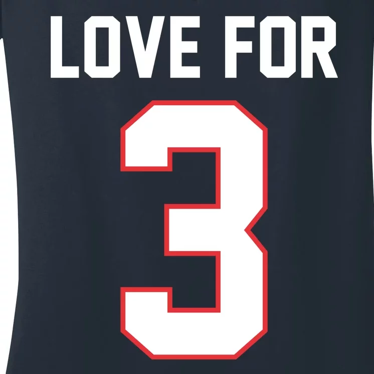 Love For 3 Buffalo Football Tribute Women's V-Neck T-Shirt