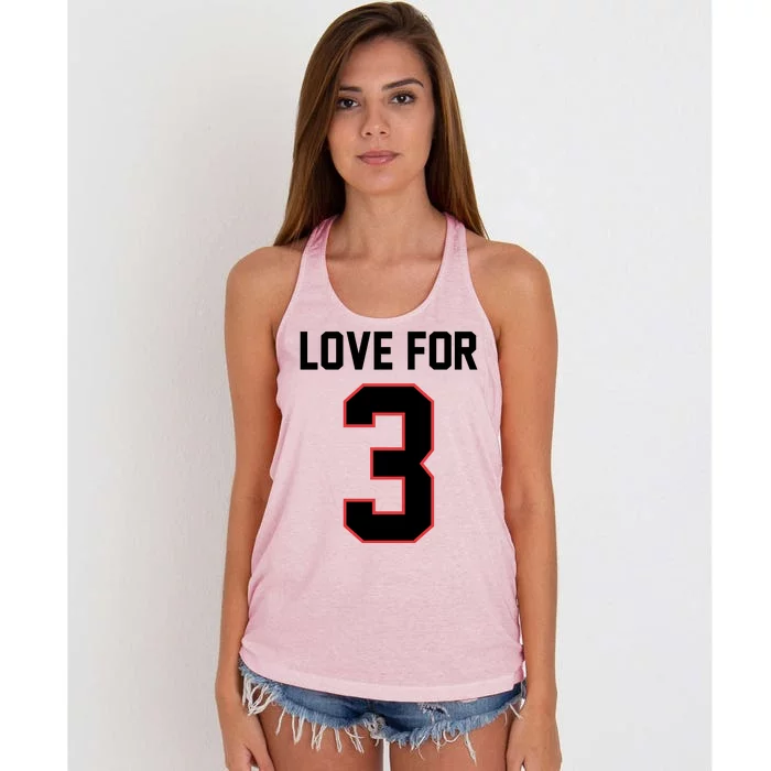 Love For 3 Buffalo Football Tribute Women's Knotted Racerback Tank