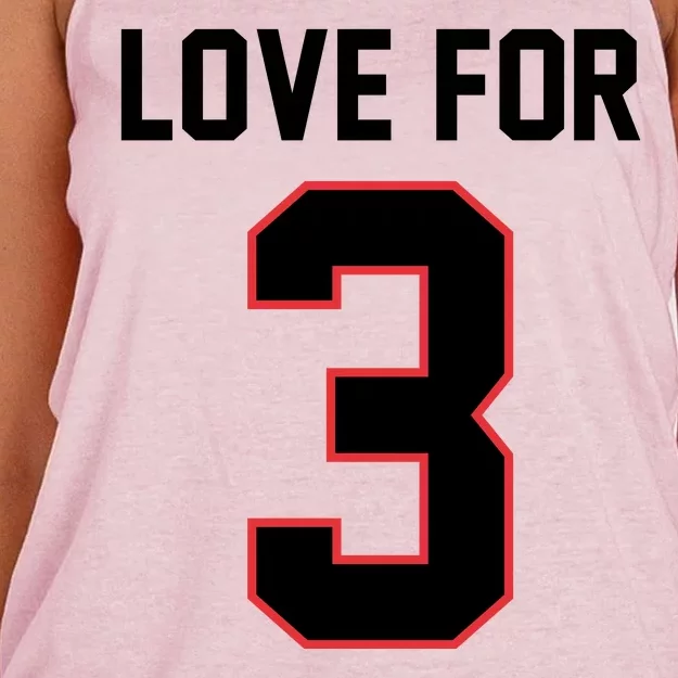 Love For 3 Buffalo Football Tribute Women's Knotted Racerback Tank