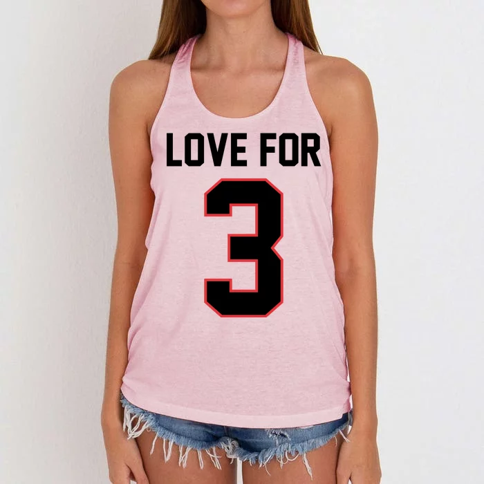 Love For 3 Buffalo Football Tribute Women's Knotted Racerback Tank