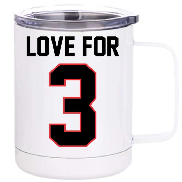 Love For 3 Buffalo Football Tribute Front & Back 12oz Stainless Steel Tumbler Cup