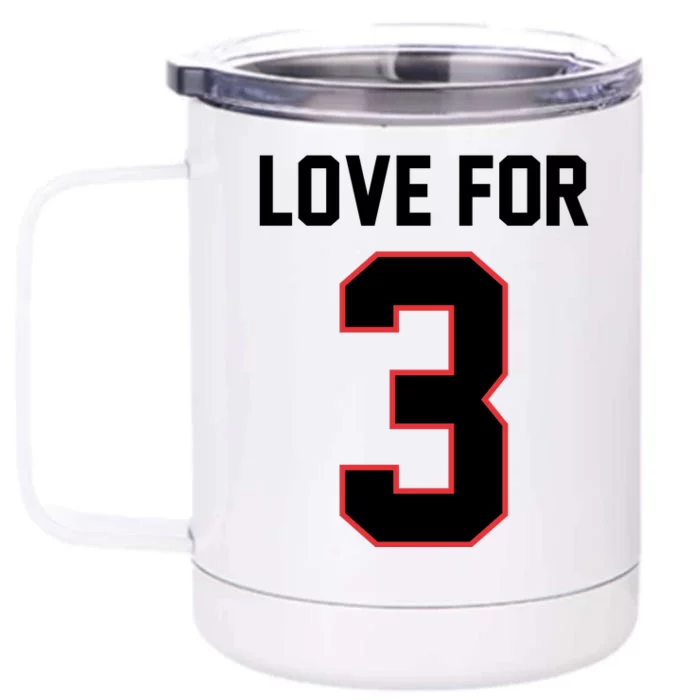 Love For 3 Buffalo Football Tribute Front & Back 12oz Stainless Steel Tumbler Cup