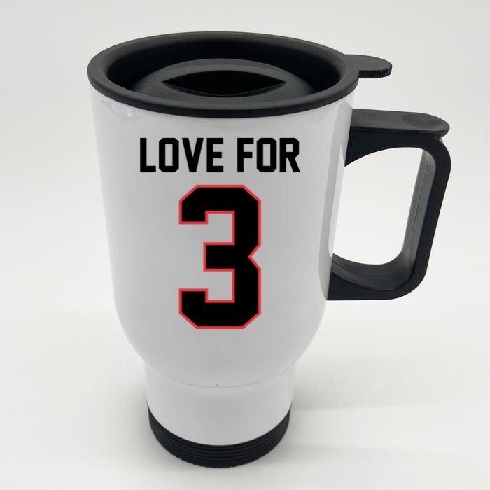 Love For 3 Buffalo Football Tribute Front & Back Stainless Steel Travel Mug