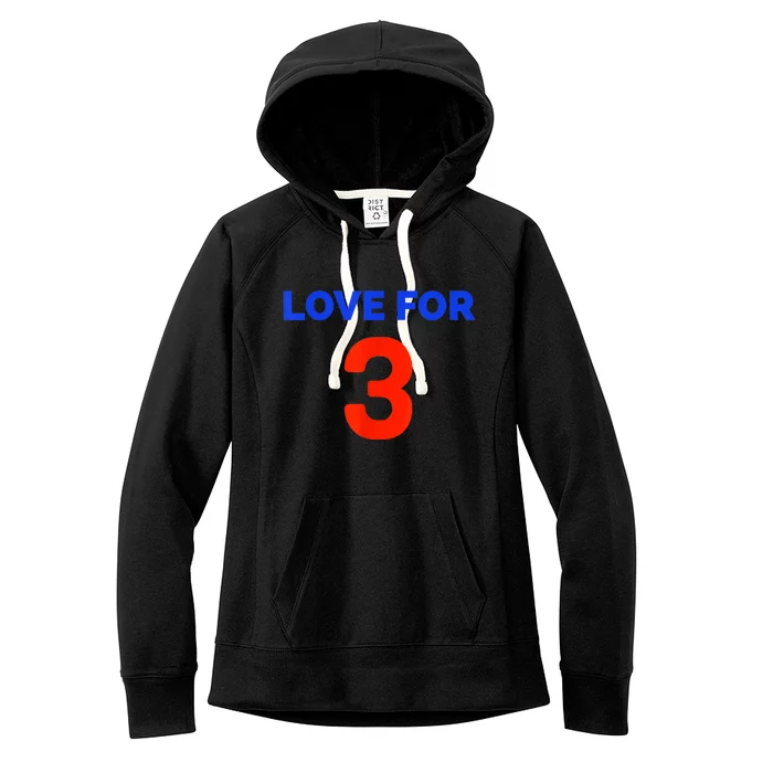 Love For 3 Football Women's Fleece Hoodie