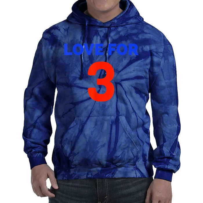 Love For 3 Football Tie Dye Hoodie