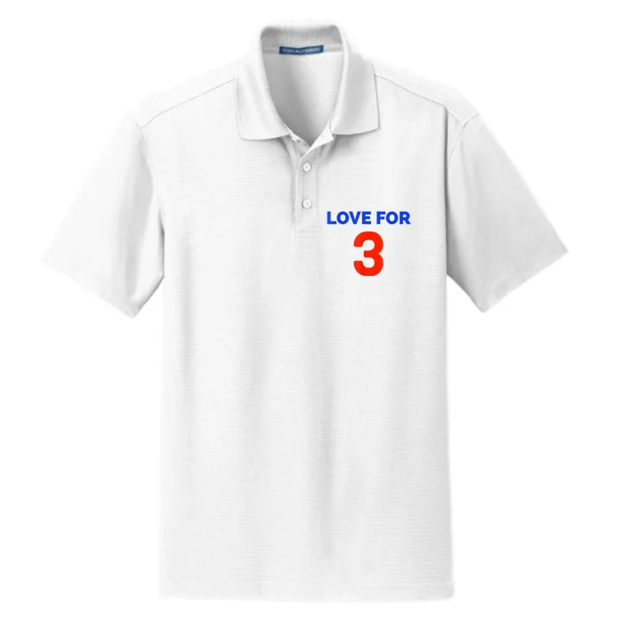 Love For 3 Football Dry Zone Grid Performance Polo