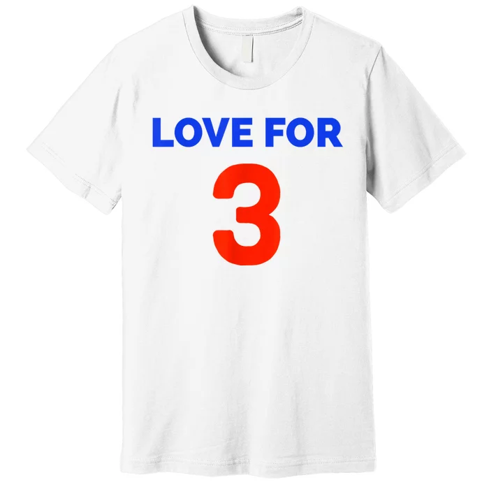 Love For 3 Football Premium T-Shirt