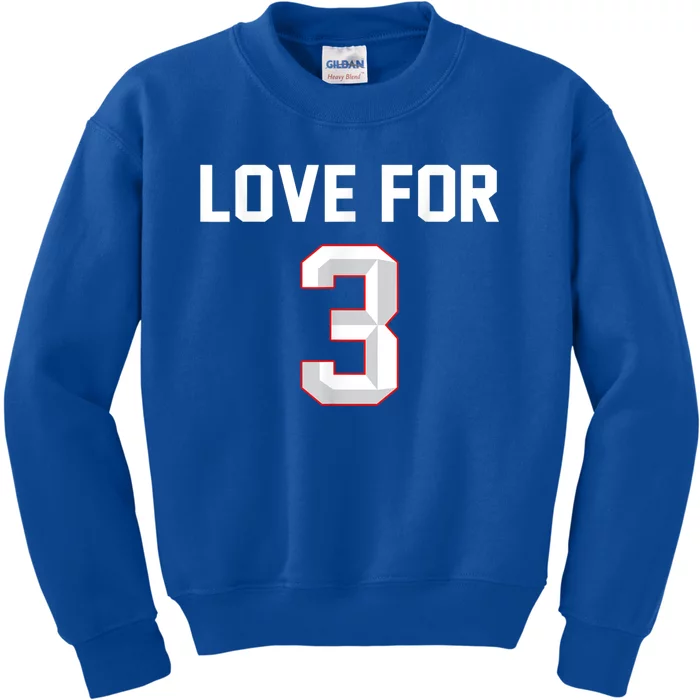 Love For 3 Pray For Damar Kids Sweatshirt