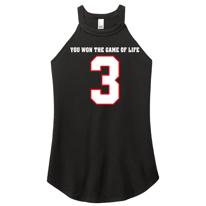 LOVE FOR 3 YOU WON THE GAME OF LIFE Women’s Perfect Tri Rocker Tank