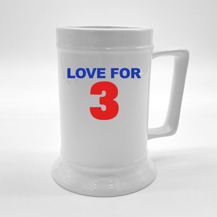 LOVE FOR 3 Front & Back Beer Stein