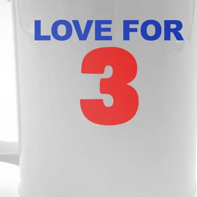 LOVE FOR 3 Front & Back Beer Stein