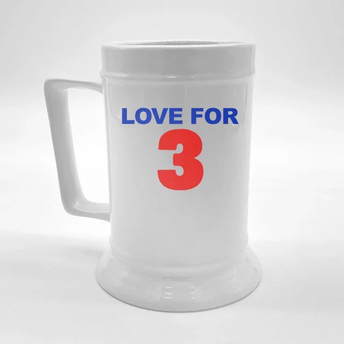 LOVE FOR 3 Front & Back Beer Stein