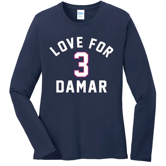 Love For 3 Pray For Damar Gift Ladies Long Sleeve Shirt