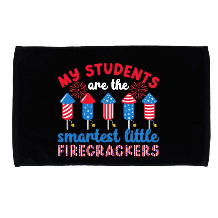 Little Firecrackers 4th Of July Teacher American Teaching Funny Gift Microfiber Hand Towel