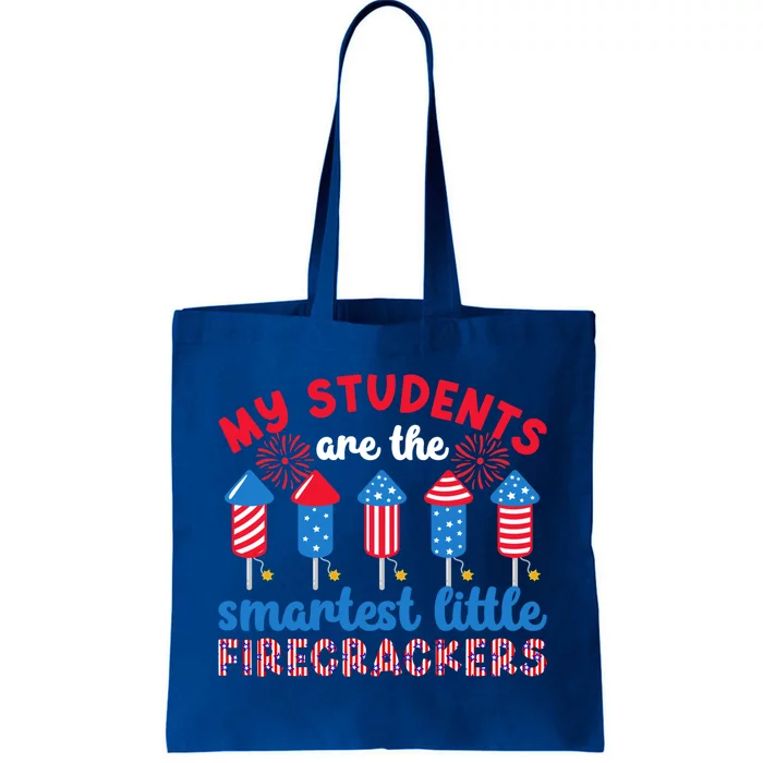 Little Firecrackers 4th Of July Teacher American Teaching Funny Gift Tote Bag